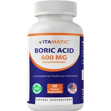 Vitamatic Boric Acid 600 Mg Vaginal Capsule Shell Suppositories - 無味 - 查看 1