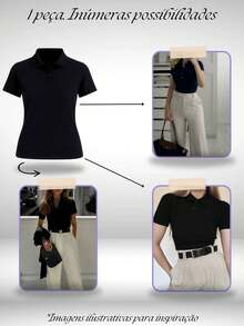 Women T-Shirts - Negro - Ver 8