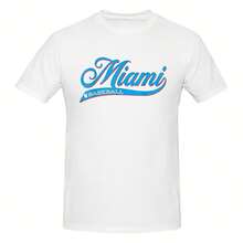 Vintage Retro Miami Baseball Clic T-Shirt64 - White 3 - View 1