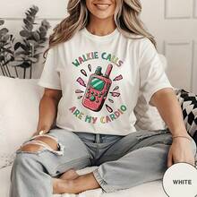 Walkie Lls Are My Io Shirt, Walkie Lls Io Shirt, Beor Therapist Shirt, School Gist Shirt, Beor PortPlus Size Butterfly Graphic T - 白色4 - 查看 1