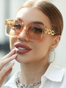 1/3/5副装男女通用方形波西米亚风太阳镜，适合街头风、旅行、运动、驾驶、海滩、节日、度假、钓鱼、户外活动、高尔夫、街头风、驾驶、派对、郊游、徒步旅行 - 彩色 - 查看 6