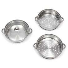 Three-Layer Stainless Steel Steamer With Glass Lid. Suitable For Gas Stoves, Etc. - Bạc - Xem 8