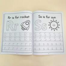 26 English Letters Tracing Workbook, 28 Pages Of A-ZAlphabet Practice Paper Learning English Exercise Book,ABC Writing Workbook Handwriting Workbook ForPreschool Kids, Toddler Boy Toys,GameBook.Book For Kids,Kid Learning