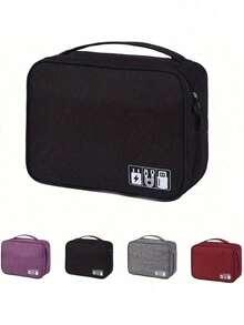 Travel Cable Organizer Bag Portable Cable Storage Bag For Earphone Phone Charger Compactcharger Case Power Bank Phone Charger Digital Camera Accessories - Multicolor - View 2