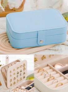 1 Stück PU-Leder wasserdichte Schmuckbox, Reise-Schmuckaufbewahrung, multifunktionaler geschichteter Schmuckorganizer, Haushaltsorganizer, Mehrzweck-Accessoire-Box, Kosmetikaufbewahrungsbox, Parfümaufbewahrungsbox, abnehmbare Schmuckausstellungsbox, mehrstöckige Schmuckbox, zum Aufbewahren von Ringen, Augenbrauenstiften, Ohrringen, Ringen, Halsketten, Augenbrauenstiften, Lippenstiften, Armbändern, ideal als Halloween-, Weihnachts-, Geburtstags-, Einschulungs- oder Herbstdekoration