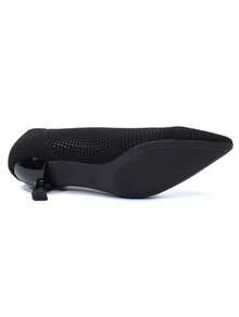 Elegant, Fashionable And Casual Temperament, Women's Shoes Fabric Hollowed Out, Pointed Kittens Dating Celebrities, Daily Travel Parties Showing High Legs, Comfortable And Versatile Women's High Heels. - 黑色 - 查看 6
