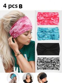 Faixas de cabelo natalinas em estilo boêmio, modernas, europeias e americanas. Conjunto com faixa, presilha e elástico de cabelo. Ideal para faculdade, Halloween, estilo boêmio, com estampa tie-dye. Faixa larga para cabeça, perfeita para yoga ou esportes. Colorida e estampada. Acessórios de cabelo para cuidar da pele, adequados para cabelos longos e curtos. Linda e versátil. Bandana feminina macia e confortável.