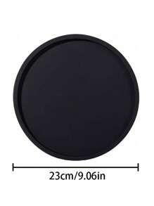 圆形硅胶浴室梳妆台收纳展示托盘，适用于梳妆台浴室，可存放香水乳液蜡烛化妆品首饰，水槽皂架收纳架，台面咖啡桌装饰收纳