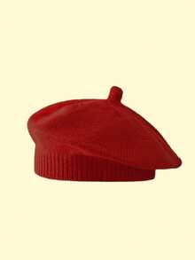 1 件婴儿贝雷帽幼儿画家帽儿童秋冬保暖无檐小帽小男孩女孩法国艺术家针织帽 0-4 岁 - 彩色 - 查看 17