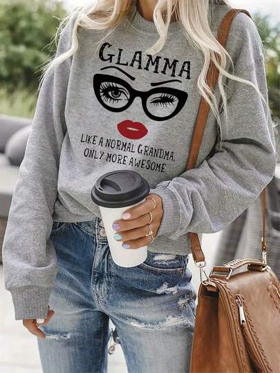 Women's Casual Printed Sweater-Soft And Comfortable Fabric, Machine Washable, Spring And Autumn Top, Street Style Loose Style, Fashion Design, Breathable Material, Fashion Lovers Must Have