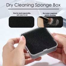 Extra Large Makeup Brush Cleaning Box, Makeup Dry Cleaning Tool, Quick Cleaning Sponge Box, Eyeshadow Brush Cleaner, Makeup Tool Excess Powder & Lip Brush Cleaning Box
