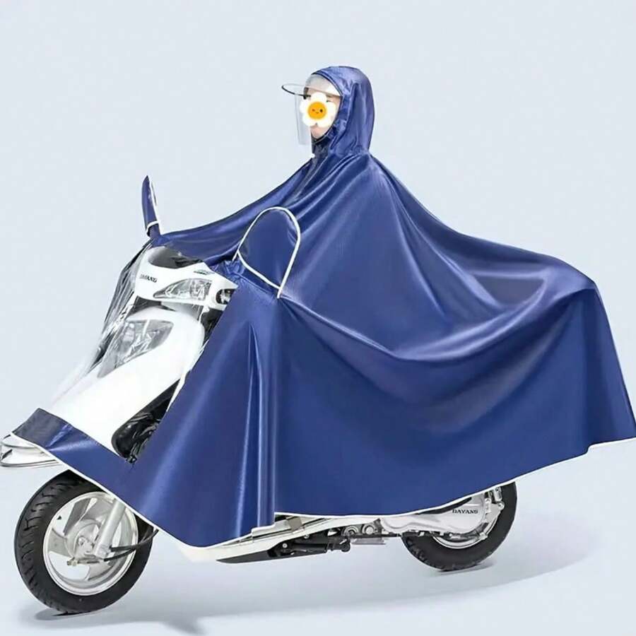 Poncho impermeable para ciclismo - Azul Marino - Ver 1