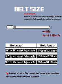 1pc Punk Style Fashion Personalized Star Buckle Belt For Men And Women, Street Casual, Daily, General, Jeans Belt Suitable For Holiday Party Accessories