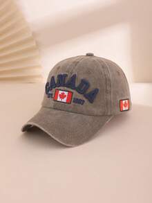 1pc Men's Embroidered Maple Leaf & Canada Letter Adjustable Baseball Cap, Classic European & American Style, Suitable For Casual Everyday And Holiday Wear - Canadian Maple Leaf - View 17