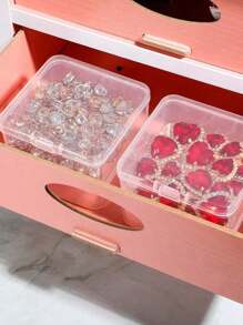 Mini Sticker Storage Box,Plastic Clear Beads Storage Containers Box For Collecting Small Items, Beads, Jewelry, Business Cards, Game Pieces, Crafts