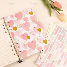 , 10 Pack Pink Binder Index Dividers A5 Insertable Page Divider Cute Paper Category Tab For 6 Ring Planner Notebook Travel Diary-957096 - Pink - View 5