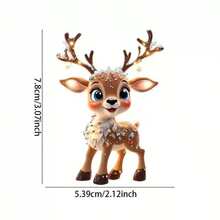 1pc Creative Acrylic Reindeer & Christmas Tree Hanging Ornament, Car Decor, Party Decoration, Christmas Gift
