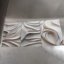 3 件极简主义现代抽象几何艺术，无框 2D 平面帆布画和海报，家居装饰、墙壁艺术、房间装饰、节日礼物、客厅、卧室、餐厅、办公室装饰画 - 白色 - 查看 3