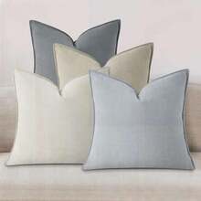 18x18 Inch Set Of 4 Neutral Soft Chenille Decorative Pillow Covers For Boneless Couch/Bed Living Room Home Decor - Neutral - View 1