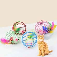 Juego de juguetes divertidos y coloridos con ratones enjaulados para aliviar el aburrimiento - Mantén a tu gato entretenido con bolas rodantes e interactivas y juguetes con ratones - Multicolor - Ver 5