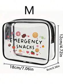 Bolsa de tocador de PVC con estampado de letras de bocadillo de emergencia, bolsa organizadora de viaje de PVC con cierre de cremallera - Bolsa de cosméticos/maquillaje ligera y resistente a la decoloración, adecuada para mujeres y niñas, estuche de maquillaje portátil aprobado por la TSA, fácil de limpiar, puede ser un regalo de bolsa de maquillaje para madre, maestra, amiga, enfermera, también adecuado como bolsa esencial de viaje, útiles escolares, bolsa de tocador impermeable, bolsa de cosméticos de gran capacidad