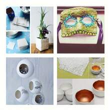 [5-Piece Plaster Gauze Rolls]White Casting Material | Perfect For Mask Making/Craft Molds | 3D Texture (Easy To Shape) | Fits Body Casting/Creative Sculpture | Beginner-Friendly.Fast-Drying (No Cracking) | #DIYArt #MaskMakingSupplies - Nhiều màu - Xem 4