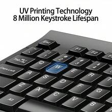 HP KM100 Silent Office Keyboard, Ergonomic Stepped Keycap Design, Plug-And-Play, Driver-Free, Compatible With Windows And Mac Systems, Efficient And Comfortable Home Office - Black - View 5