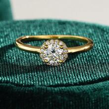 1pc S925 Gold Plated Ring, Suitable For Daily Fashion And Holidays