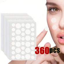 720片/432片/36片装隐形透明圆形脸贴，可移除无痕圆形贴纸，防水防汗迷你贴纸，使用简单，便携，高粘性圆形透明贴纸，适合聚会、办公室、万圣节等场合，可爱贴纸（仅供装饰用途，非化妆品），价格实惠，圣诞礼物，化妆品，化妆工具，廉价小玩意，礼物，女士礼物，圣诞礼物
