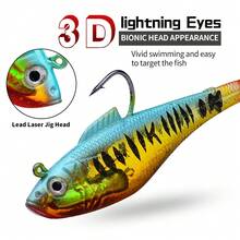 5pcs Soft Lure Fishing Bait, Sea Bass Killer Pack, T-Tail Soft Bait, Lure Fishing Bait, Sea Fishing Boat Fishing Bionic Lure, Lure Bionic Bait, Fake Bait, Fishing Lure Set, Hard Bionic Fish Bait, Metal Lure, Spoon Soft Bait, Fishing Silicone - Multicolor - View 7