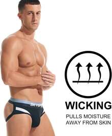 SKYSPER Jockstrap Athletic Supporters For Men Jock Strap Male Underwear Men's Thong Jockstrap Underwear - Sg04-white - 查看 3