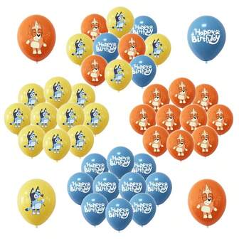 12pcs Bluey Bingo Latex Balloon Set Party Supplies Boy GirlBirthday Party Family Party Decorations Toys Classic For Good Friends Toys