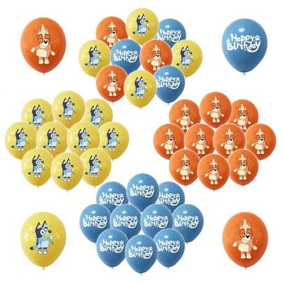  12pcs Bluey Bingo Latex Balloon Set Party Supplies Boy GirlBirthday Party Family Party Decorations Toys Classic For Good Friends Toys