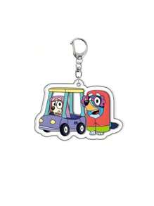 10 件 Bluey Family 亚克力钥匙扣吊坠包吊坠宾果朋友娃娃吊坠，非常适合节日、粉丝和送礼，完美的派对和节日礼物，嘉年华玩具（款式随机） - 彩色 - 查看 8