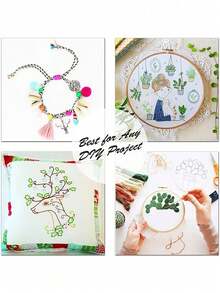 50pcs/100pcs 6-Ply 8m Embroidery Thread, 100 Colors Polyester Yarn, Random Color Cross Stitch Thread, Rainbow Sewing Thread, High Quality Embroidery Floss - Mixed Multi-Color Threads, Suitable For Cross Stitch, Sewing And Crafts - Sewing Accessories, Twist Tie Bag, Fit For DIY Embroidery, Sewing And Handmade - Multicolor - View 11