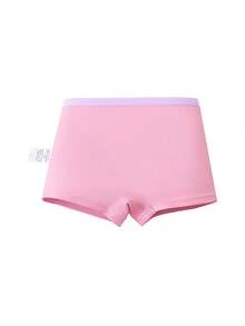 4pcs/Pack Girls' Cute Mermaid Pattern Contrast Color Comfortable Briefs, Suitable For Toddlers & Little Young Girl - Multicolor - View 5