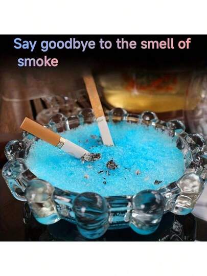 Magic Ashtray Sand Crystal Sand Odor Eliminator Gel - 200/100/50/30/10pcs Smokeless Scented Gel Beads Neutralize Cigarette Smell, Eliminate Unpleasant Odors, Freshen Indoor Air For Home, Hotel, Cafe, And Various Venues Disposable Ashtray Deodorizing Sand, Anti Fly Ash, Deodorizing, Ash Removal