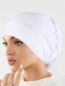 女士弹力头巾 - 弹性全包覆式癌症化疗帽，柔和灰色 - 适合日常、节日、术后佩戴 - 易于护理且佩戴稳固 - 理想的生日/母亲节礼物、宗教场合、优雅头饰、耐用结构、头部遮盖物、特殊场合睡眠帽 - 顏色 - 查看 14