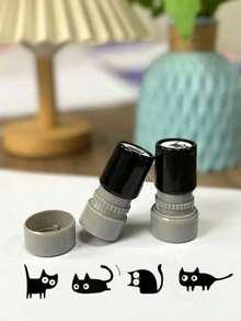 1pc Cute Cat Cartoon Stamp, Funny Adorable Cat Animal Mark, Teacher Stamp For Reward, Animal Design Stamp To Encourage Kids,Back To School,School Supplies