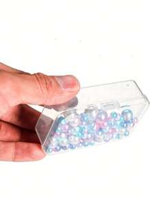 Mini Sticker Storage Box,Plastic Clear Beads Storage Containers Box For Collecting Small Items, Beads, Jewelry, Business Cards, Game Pieces, Crafts