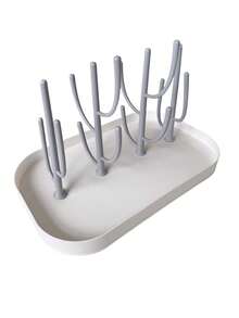 1pc Baby Bottle Drying Rack With Tray, Large Capacity Bottle Drainer For Quick Drainage And Drying, Detachable Stand Design, No Bottles Or Nipples Included