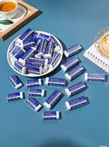5 Stück (3,6 cm * 1,7 cm) blaue 2B Radiergummis, weich & leicht zu schreiben, für Studenten, Zeichnen, saubere Radiergummis, zufällige Farbverpackung, große weiße Radiergummis für Schule & Büro, Radiergummis zum Zeichnen, Schul- & Bürobedarf, zufälliger Stil & Farbe