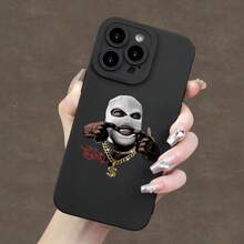 Funda para teléfono Eye Soft Phone, impresión de patrón de salto, teléfono mate, 360 grados completo, teléfonos inteligentes adecuados como 11, 12, 13, 14, 15 Pro 16 XR X/ XS, 8 Plus SE - Negro - Ver 5