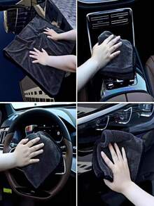 1 Piece {40*60cm/60*90cm/60*160cm} Multiple Sizes Available, Thick Towel With Strong Water Absorption Without Residue, Car Wash Specialized Towel, Double-Sided Enlarged And Thickened Lint-Free Towel, Reusable And Easy To Clean