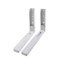 Soporte de Pared Plegable para Microondas – Par de Escuadras Metálicas Ajustables, Reforzadas y Resistentes, Ahorra Espacio, Color Blanco - Blanco - Ver 4