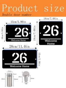 Customized Modern House Number Plate, Laser Cut Acrylic Outdoor Address Plaque, Waterproof And Windproof, Wall Mounted, Home Decor, Unique Housewarming Gift, House Number, Address Plate, Modern House Number Plate, Digits, House Name Plate, Decorative Plaque, Silver House Number Plate, Acrylic House Number Plate - Multicolor - View 4
