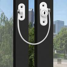 4X Window Door Cable Restrictor Ventilator Child Baby Security Lock UPVC - Default - View 3