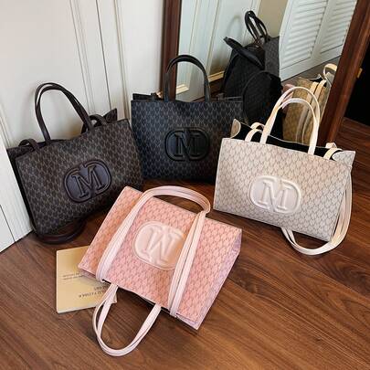 Large-Capacity Waterproof Business Casual Fashion Style 1 Solid Color Pu Leather Women's Backpack Shoulder Bag Suitable For Girls, Ladies, College Students, Newcomers And White-Collar Workers, Very Suitable For Work, Business, Commuting, School.
