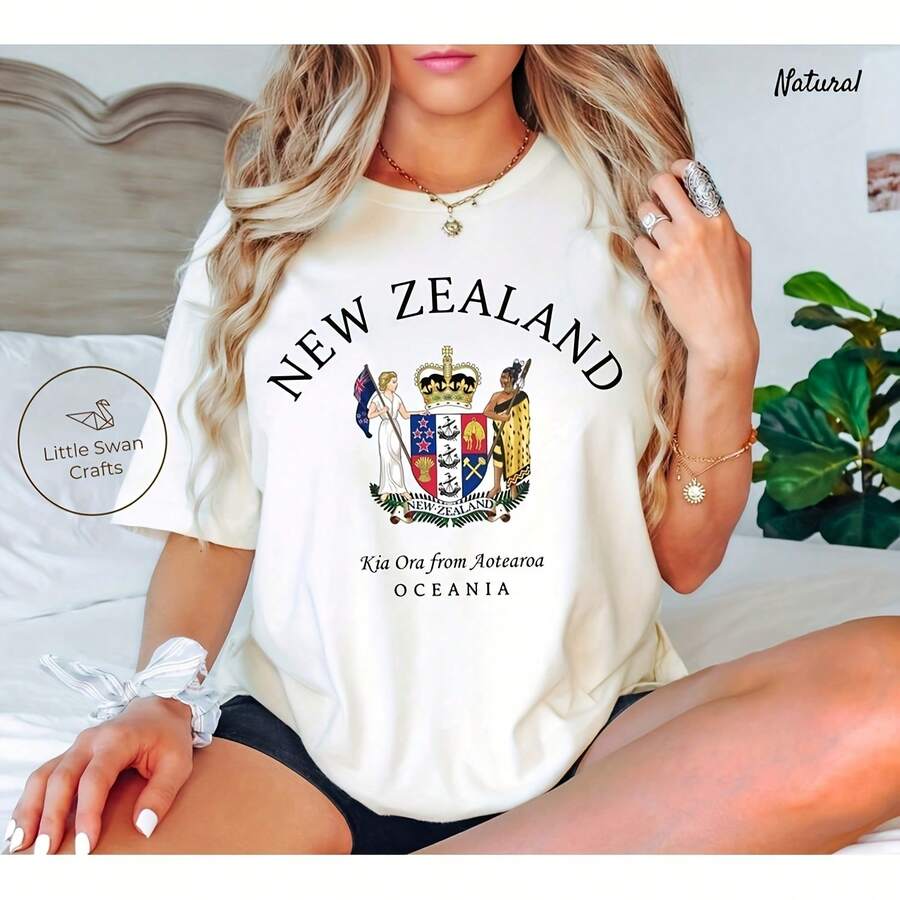 New Zealand Shirt, Aotearoa T-Shirt - Uni0 - 白色2 - 查看 1