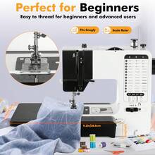 12-Stitch Mini Sewing Machine - Electric Double Stitch Sewing Machine With Extension Table, EU Plug, Ideal For DIY Projects And Quick Repairs - EU E Type Plug(220-240V) - View 5